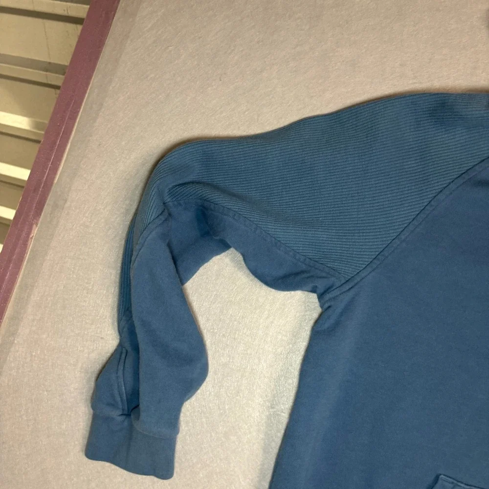 adidas Pullover Hoodie Small Blue Logo Kangaroo Pocket